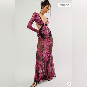 Free People / For Love and Lemons - Temecula Cut Out Dress XL